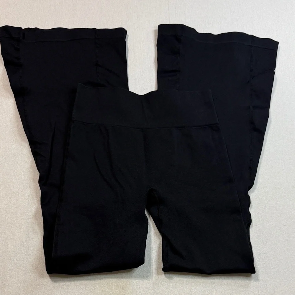 OQQ Elegant Black Boot Cut Pants